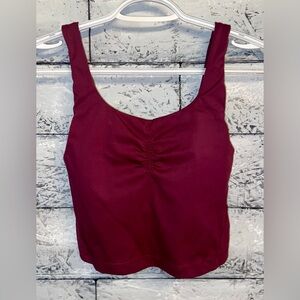 Avia Burgundy Longline Bra/Crop Top Sz XS